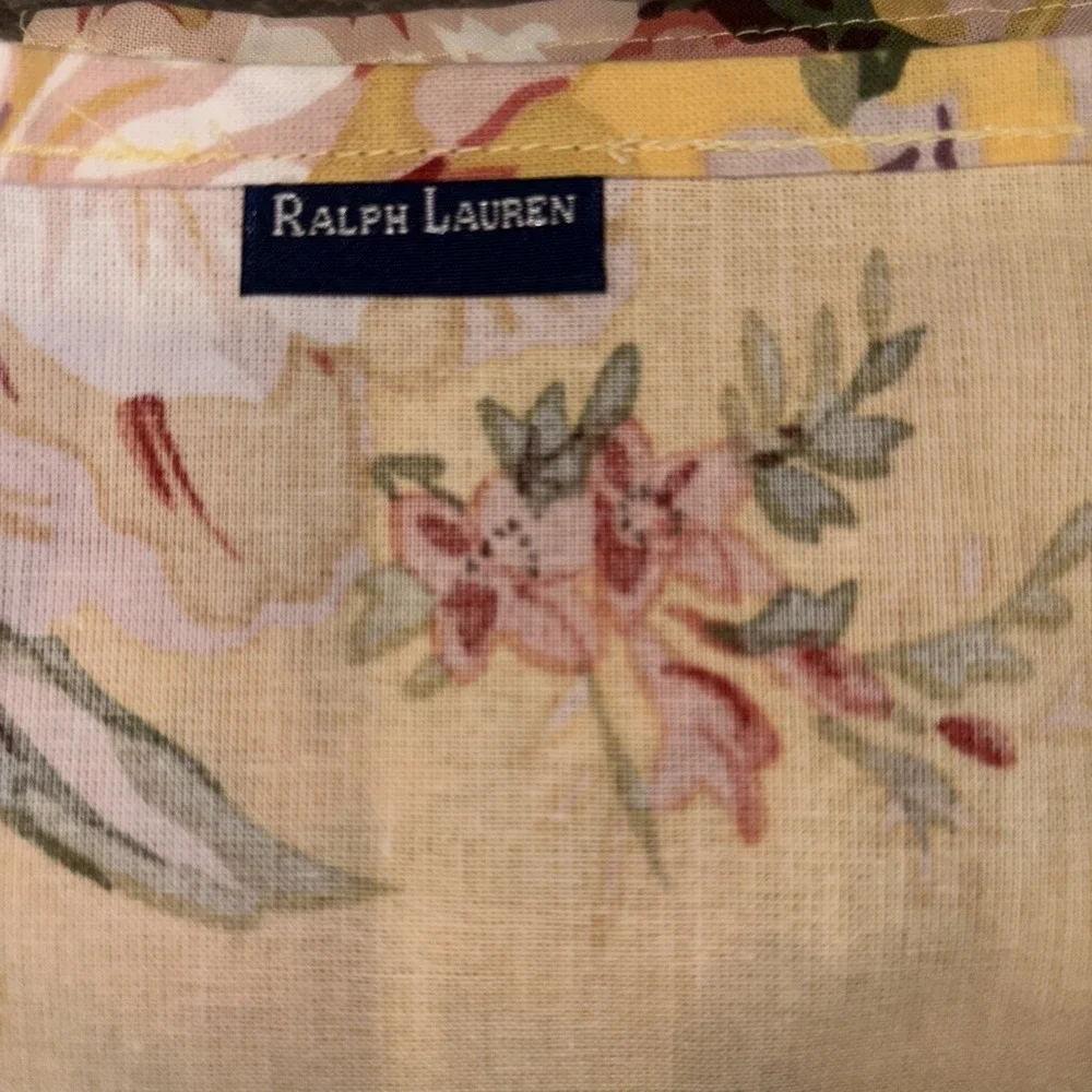 Ralph Lauren Sophie‎ Brooke  Napkins Yellow Floral Set of NOS